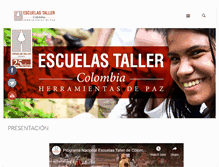 Tablet Screenshot of programaescuelastallercolombia.com